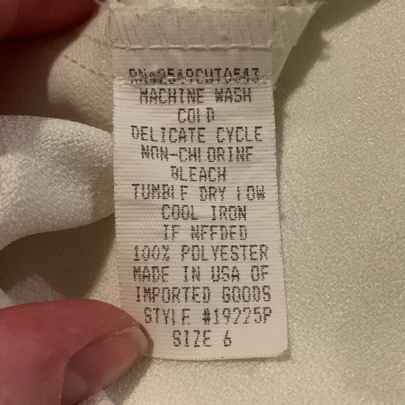 Vintage High Waisted White Trousers Pants - Picture 6 of 6